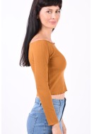 Bluza Dama Pieces Pcalicia Offshoulder Dried Tobacco